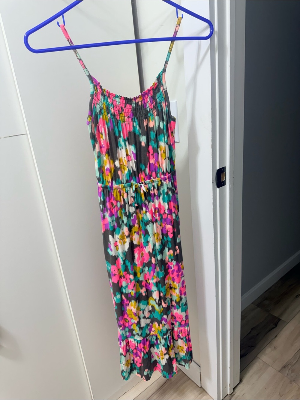 Cherokee Multicolor Floral Midi Dress Women’s Size Small